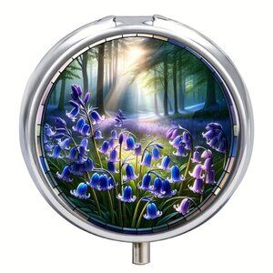 Sunlit Purple Flowers Pill Box